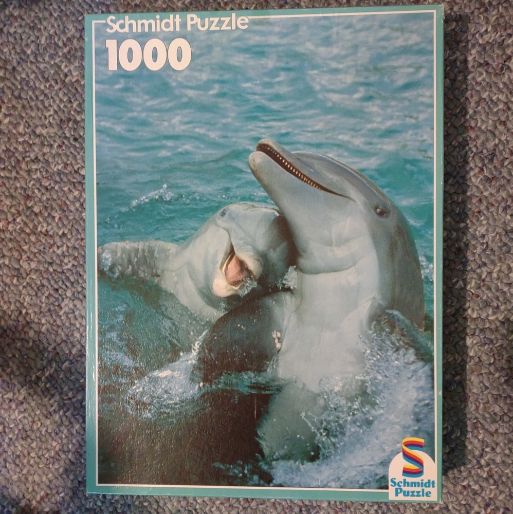 Schmidt Double Dolphin Puzzle 1000 Piece - Dolphins 02377 New Open Box 19” x 26”